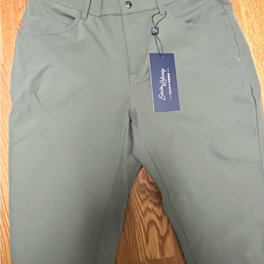 NWT State & Liberty Tech Chinos.  Olive.  34w—. 34-36L (per website)
